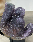 Natural Amethyst Stalactite Formation on Metal Stand – Elegant Crystal Display from Uruguay - MWS2408