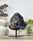Natural Amethyst Geode with Calcite Crystal Specimen - MWS3088