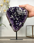 Amethyst Crystal Cluster with Calcites Formations on Stand - MWS2630