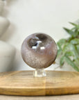 Agate & Quartz Sphere Geode with Druzy Interior - SPH0232