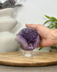 Natural Amethyst & Agate Sphere Geode - SPH0148