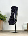 A grade Uruguayan Amethyst Geode with Metallic Stand - MWS2428