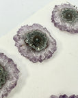 Unique Amethyst Stalactite Slices Set - Natural Crystal for Handmade Jewelry - STS0047