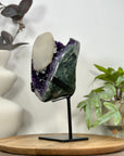 Natural Amethyst Cluster with Large Calcite Specimen - MWS3112