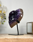 Natural Deep Purple Amethyst Heart Carving - HST0266