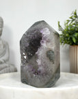 Amethyst & Green Jasper Stone Obelisk - STP0150