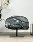 Natural Amethyst & Green Jasper Geode with Black Hemetite Formation - MWS2298