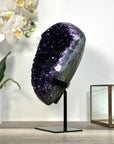 Amethyst Crystal Cluster on Stand - Deep Purple Mineral Specimen for Home Decor - MWS2617