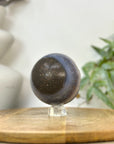 Banded Agate & Quartz Druzy Sphere Geode - SPH0233