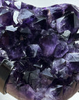 Top Quality Natural Amethyst Heart Carving with Metal Stand - HST0227