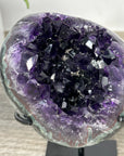 Deep Purple Amethyst Geode with Green Jasper Shell - MWS2174