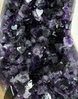 Natural Amethyst Crystal Specimen with Large, Shinny & Deep Purple Crystals - MWS1913