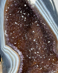 Outstanding Caramel Amethyst & Blue Banded Agate Geode - MWS1426