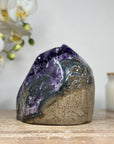 Deep Purple Natural Amethyst Cathedral Geode - CBP1087