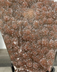 Natural Orange Tone Sugar Crystal Cluster on Stand - MWS2637