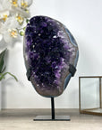 Natural Uruguayan Amethyst Crystal Cluster with Blue Agate Shell - MWS2566