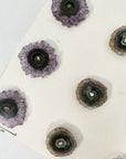 Genuine Amethyst & Green Jasper Stalactite Slices Flat - Perfect for Crafting Unique Jewelry - STS0052