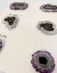 Unique Amethyst & Quartz Stalactite Slices Set - Natural Crystal for Handmade Jewelry - STS0059
