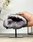 Natural Amethyst & Agate Stone Geode on Stand - MWS2841