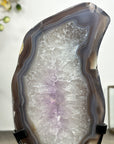 Natural Uruguayan Agate & Quartz Stone Slice - MWS3011