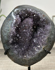 Amethyst Geode on Stand with Calcite Formation - MWS2864