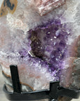 Unique Amethyst Geode with Quartz Shell & Calcite Inclusion - MWS2357