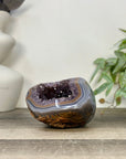 Amethyst & Banded agate Stone Geode - STGE0062