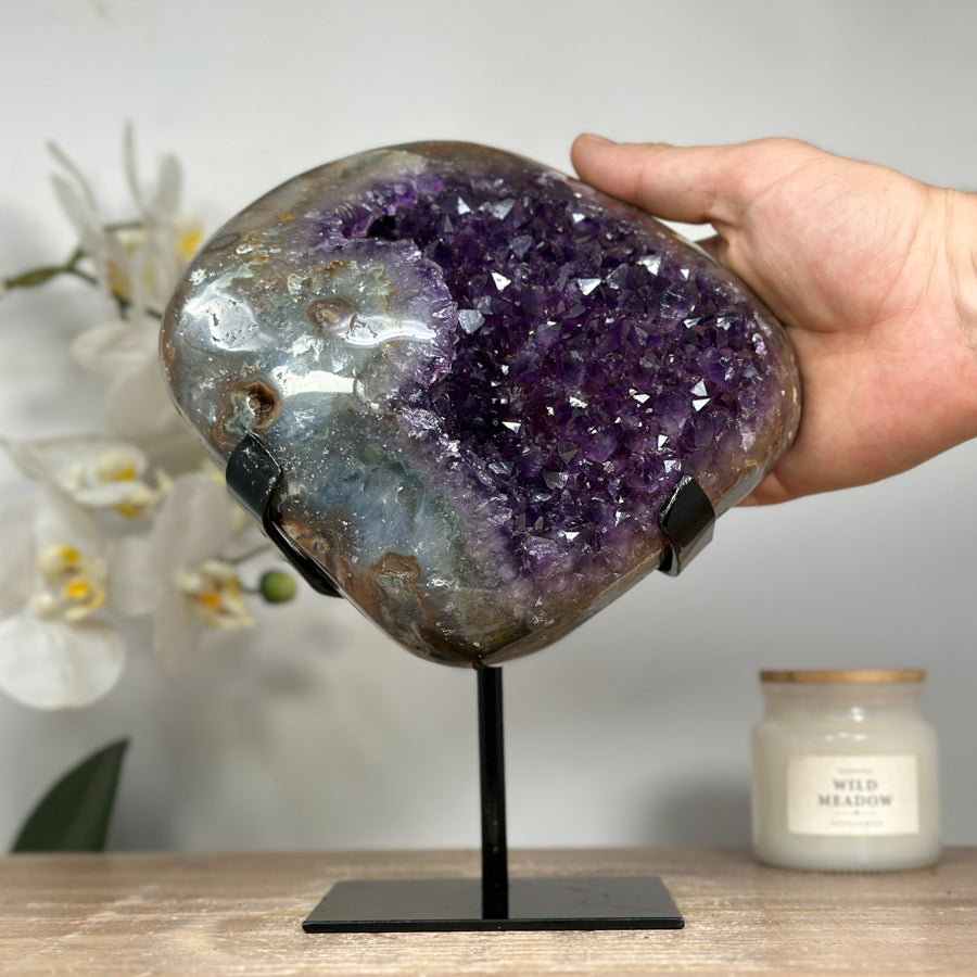Outstanding Natural Amethyst & Quartz Stone - MWS1542