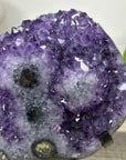 Natural Deep Purple Amethyst Cluster on Metal Stand - MWS3310