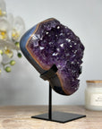 Stunning Natural Amethyst Cluster with Agate & Jasper Shell - MWS1749
