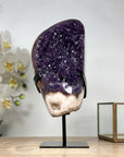 Stunning Natural Amethyst Specimen with Banded Jasper Matrix – Perfect for Home Decor - MWS1915