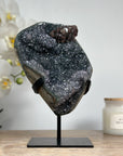 Quartz Crystal Cluster with Black and Red Hematite Formation – Perfecto for Desk Decor - MWS1514