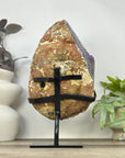 Natural Large Amethyst & Blue Agate with Stalatite Eyes Formations - MWS3326