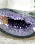 Natural amethyst & Agate Stone Geode with polished Shell - STGE0081