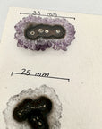 Unique Amethyst & Quartz Stalactite Slices Set - Natural Crystal for Handmade Jewelry - STS0059