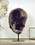 Natural Amethyst & Agate Stone on Stand - MWS3024