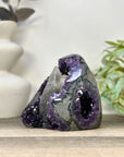 Collection Grade Natural Amethyst Geode with Calcite Point - CBP1411