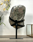 Quartz Crystal with Calite Geode on Stand Mineral Specimen