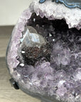 Natural Amethyst & Agate Stone Geode on Stand - MWS2841