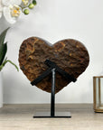 Large A grade Amethyst Stone Heart with metal Stand - HST0281