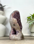Unique Art Agate & Quartz Geode for Home Decor - Urguayan Statement Piece - CBP1398