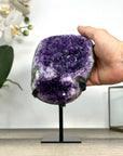 Amethyst Crystal Cluster with Deep Purple Druzy – Natural Mineral Display Piece - MWS2891