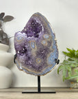 Natural Large Amethyst & Blue Agate with Stalatite Eyes Formations - MWS3326