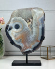 Unique XXL Sugar Quartz Druzy Cluster with Agate Matrix - MWS0716