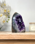 Deep purple Natural Amethyst Cathedral Geode with Large Crystals - CBP1106