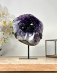 Deep Purple Amethyst Geode with Large & Shinny Crystals - MWS2083