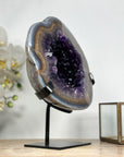 Outstaning Natural Blue Banded Geode with Amethyst Interior - MWS1995