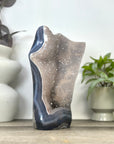Unique Art Agate & Quartz Geode for Home Decor - Urguayan Statement Piece - CBP1401