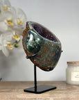 Natural Amethyst Geode with Green Jasper Shell - MWS1391