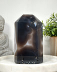 Blue Banded Agate & Amethyst Stone Tower - STP0153